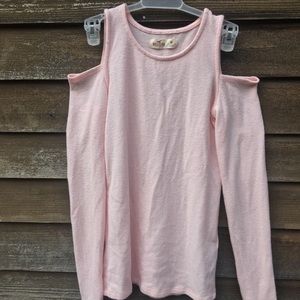 Hollister Pink Shoulder-less Shirt